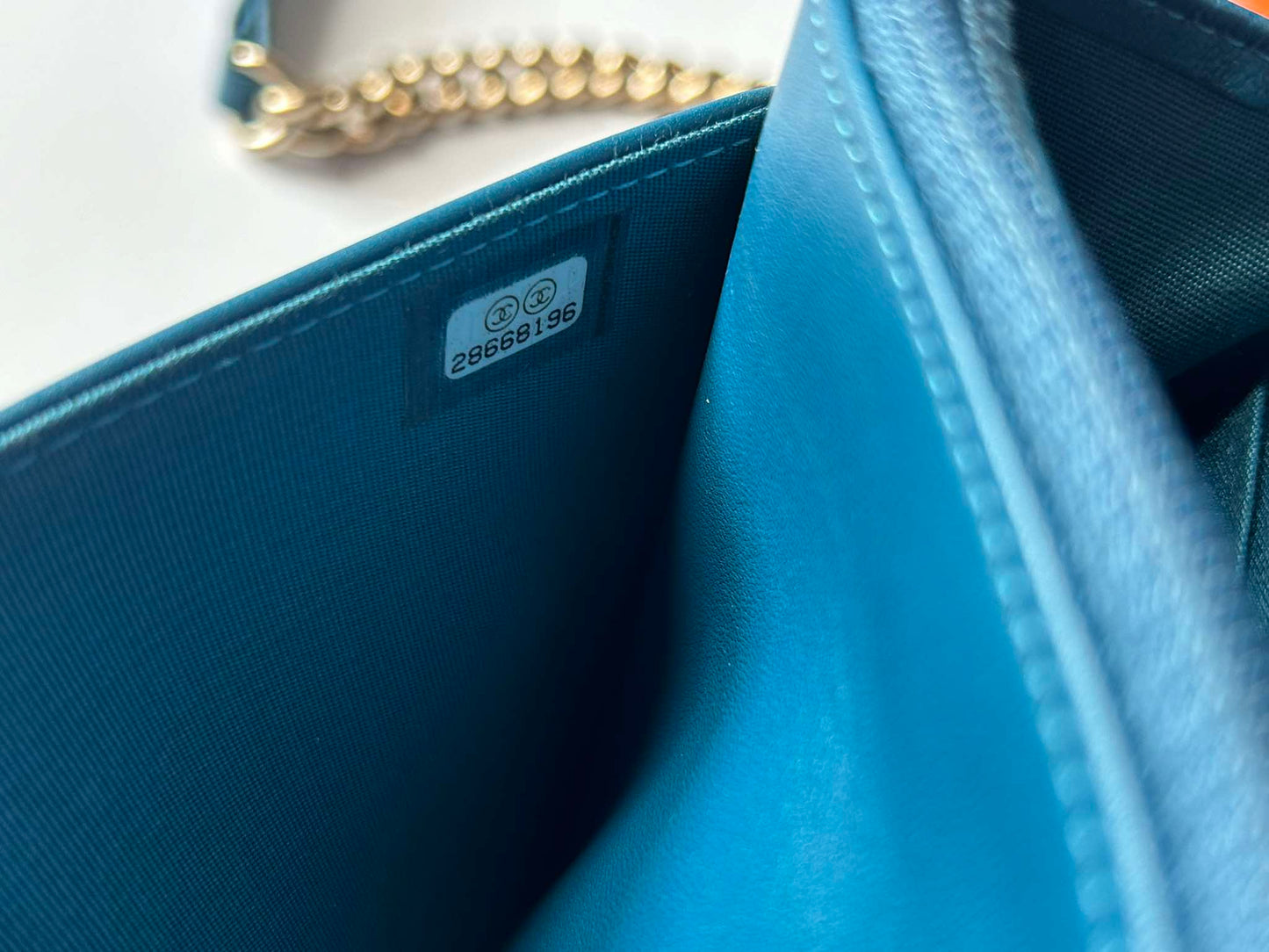 Chanel Leboy Woc Blue Lambskin Series 28