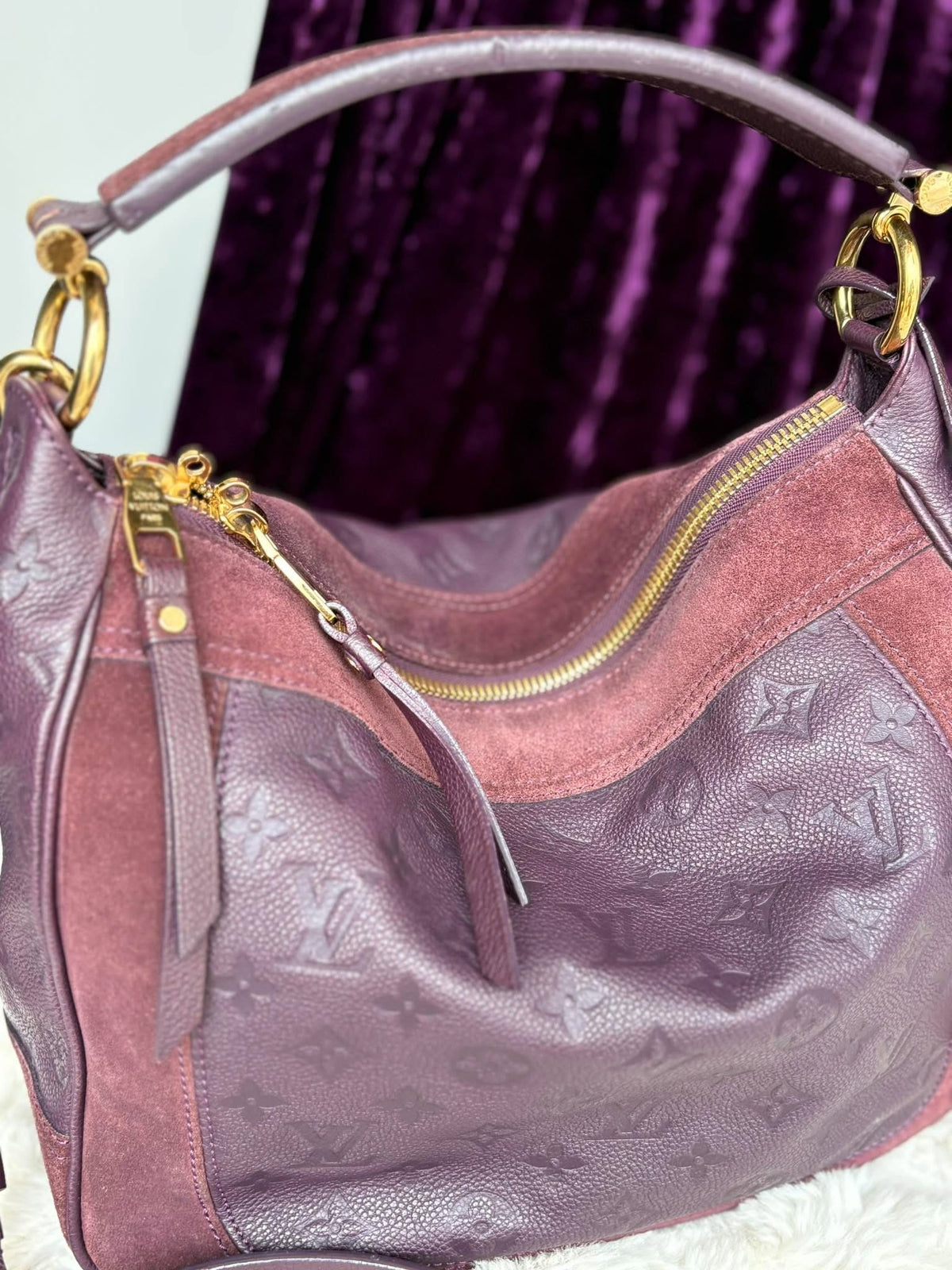 Louis Vuitton Aube Monogram Empreinte Leather Audacieuse Bag micro