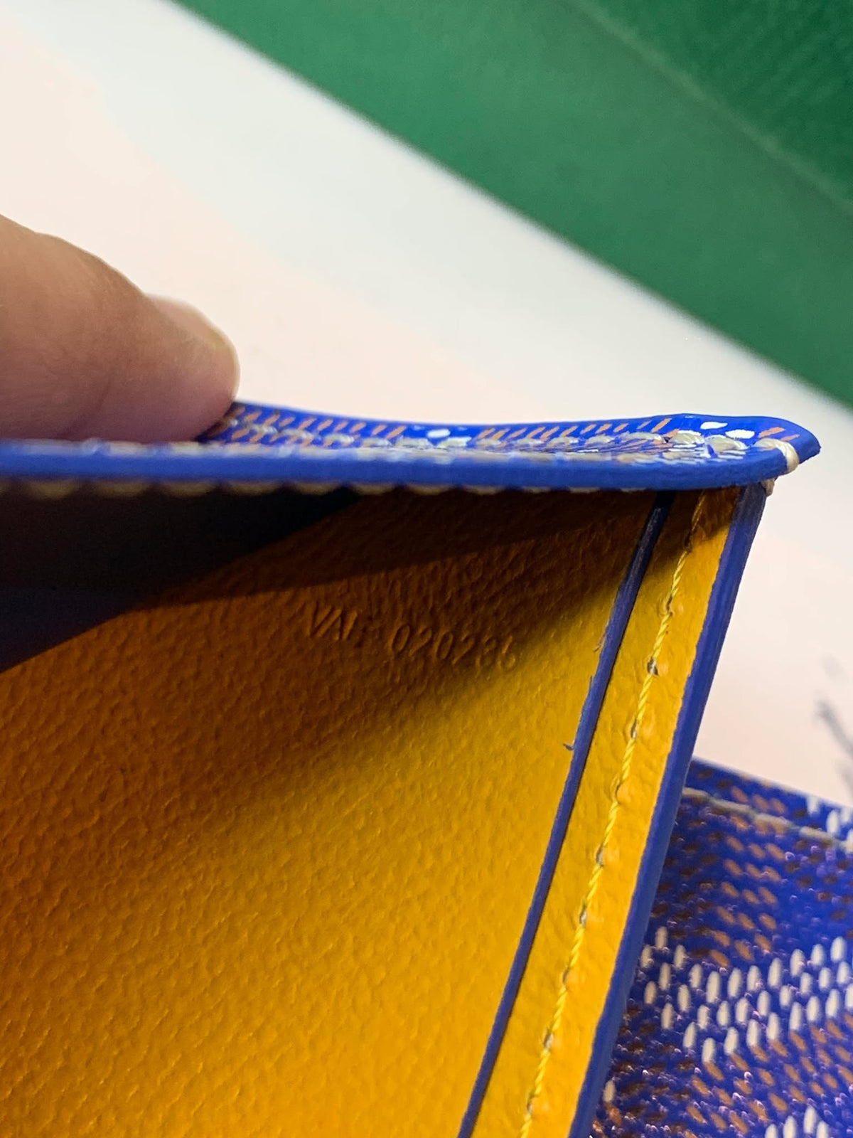 Goyard Bifold Wallet Mens Blue VAR 020236