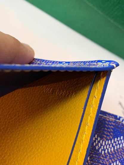 Goyard Bifold Wallet Mens Blue VAR 020236