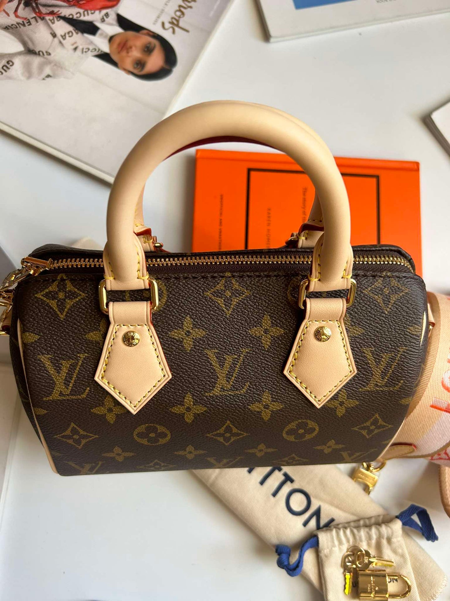 Louis Vuitton Speedy&nbsp;20 monogram pink strap