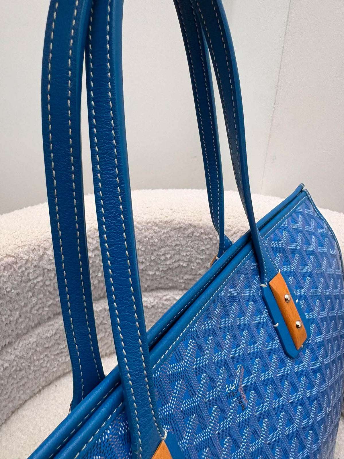 Goyard Goyardine Marquises Tote Sky Blue rank A