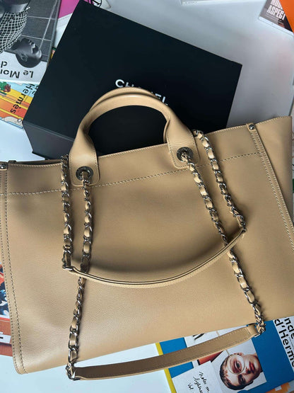 Deauvill large tote&nbsp;beige rank A authenticity card 25439386