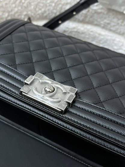 Chanel leboy old medium caviar rhw micro