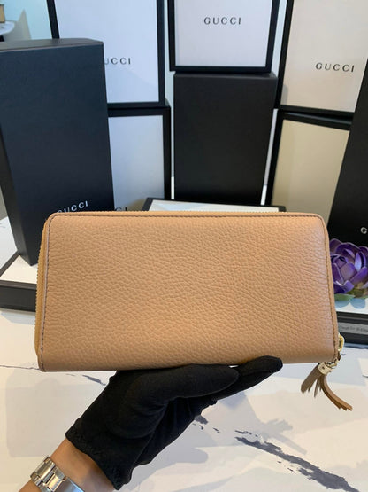 Gucci&nbsp;Soho Zippy Beige Long&nbsp;wallet Brandnew