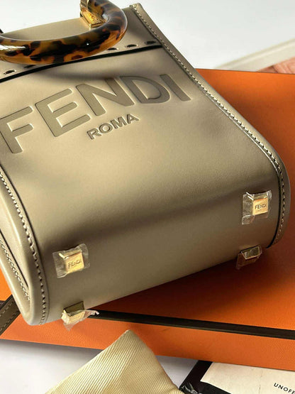 Fendi mini sunshine taupe rank A 8BS051 ABVL