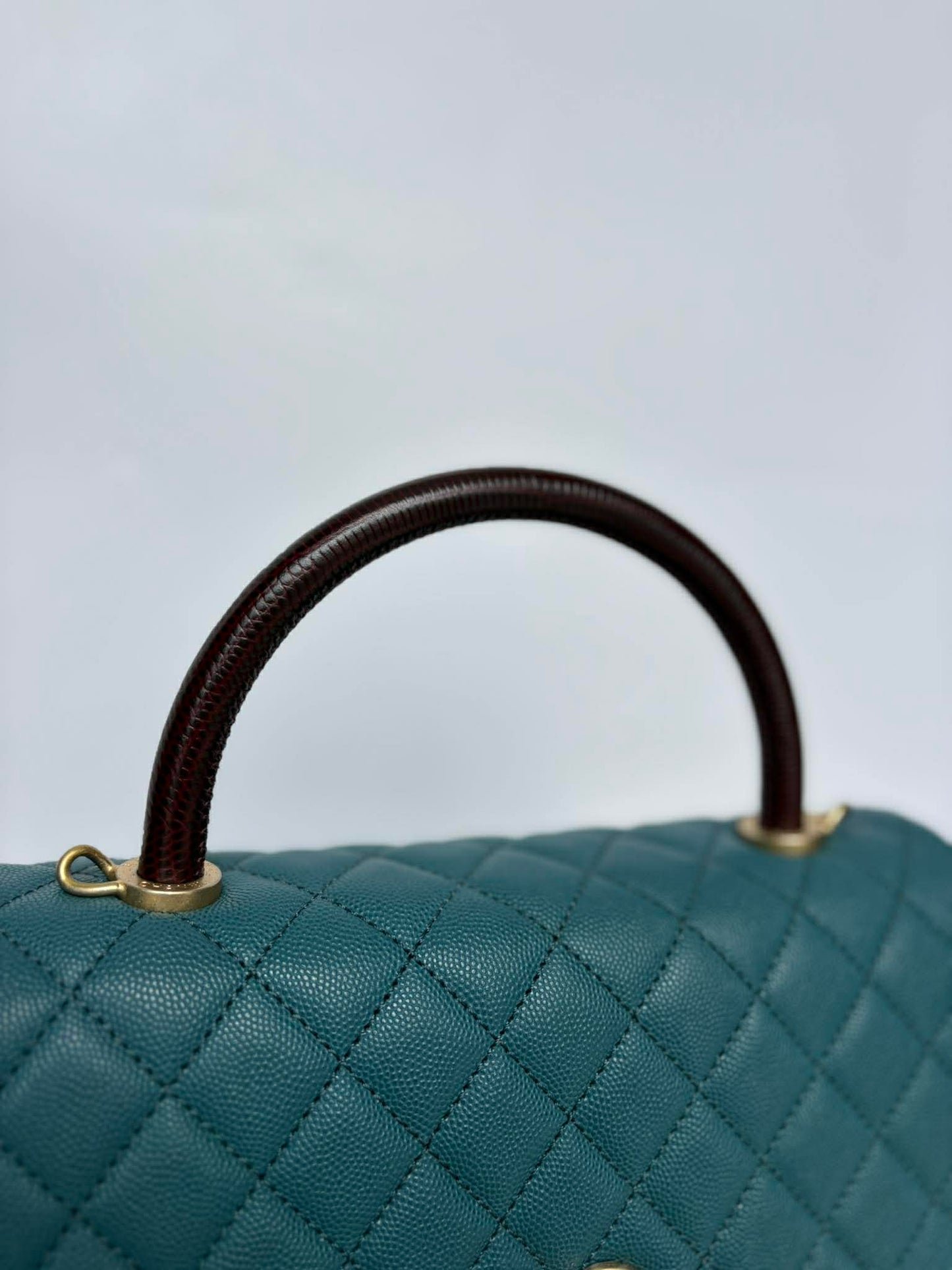 Chanel coco med lizard handle ghw series 28237389