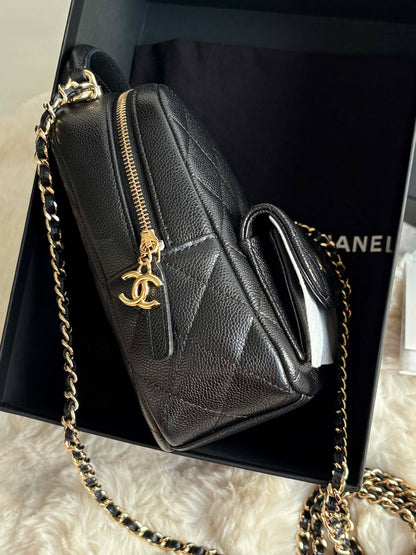 Chanel Mini Backpack Black Caviar Micro T90LAH95