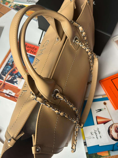 Deauvill large tote&nbsp;beige rank A authenticity card 25439386