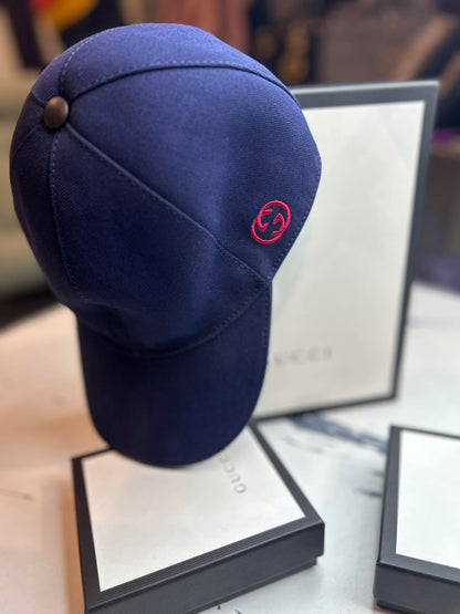 Gucci Cap Navy Blue Medium Size Brandnew