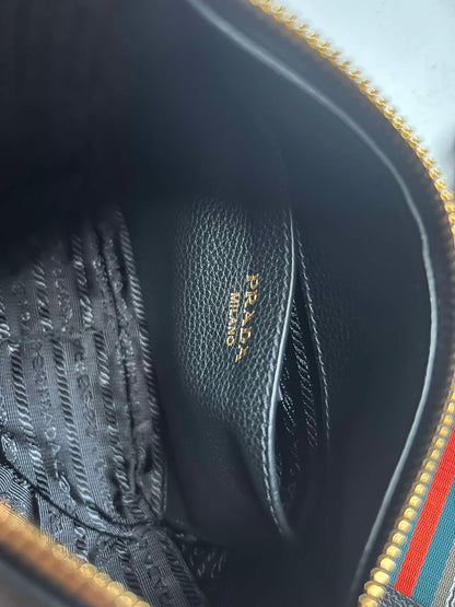 Prada Hobo mini black leather guitar strap Brandnew