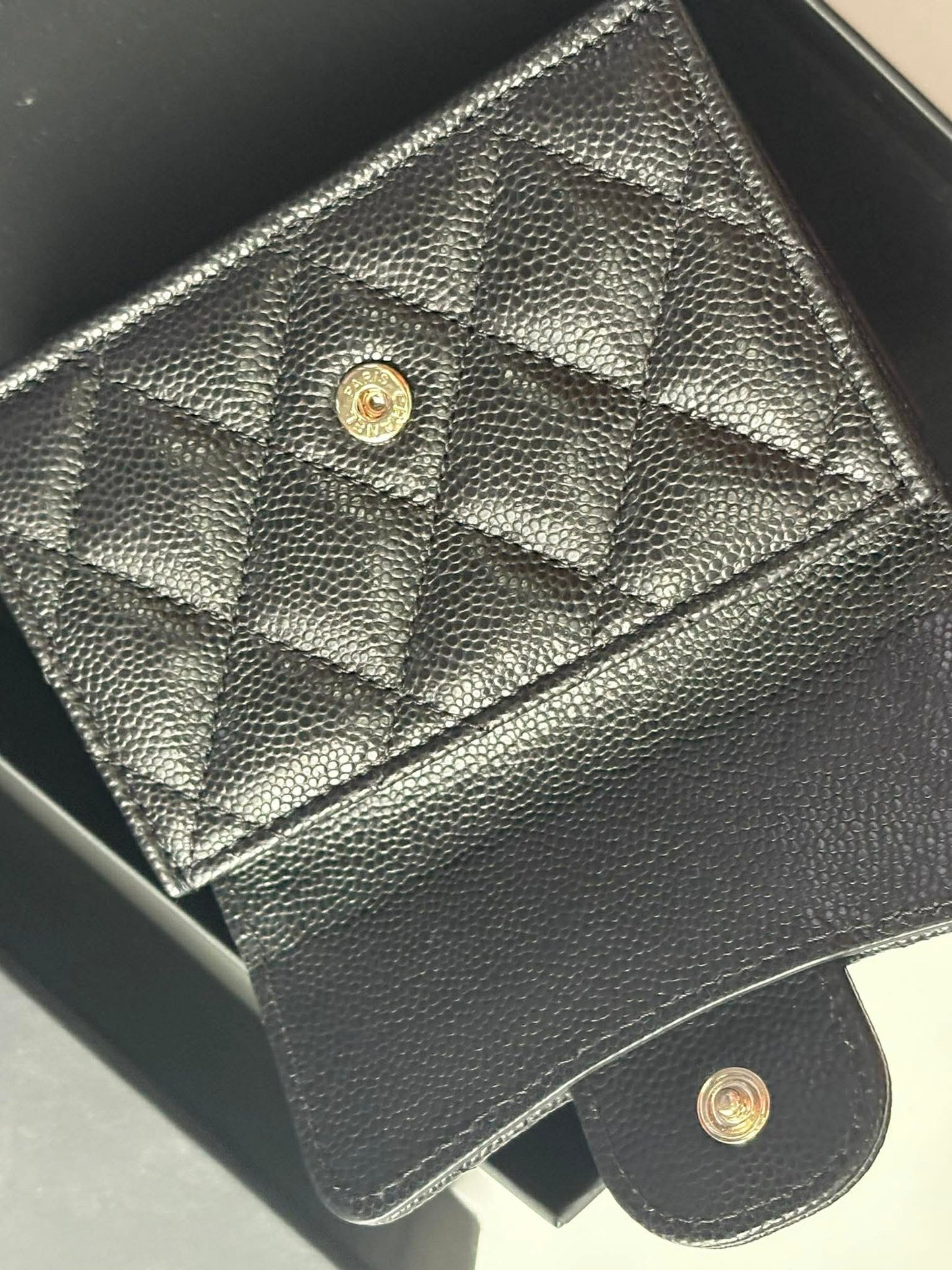 Chanel s-small wallet trifold caviar ghw micro XNEU6XN8