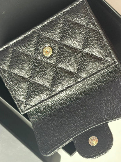 Chanel s-small wallet trifold caviar ghw micro XNEU6XN8