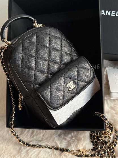Chanel Mini Backpack Black Caviar Micro T90LAH95
