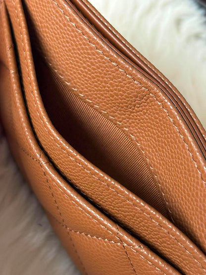 Chanel classic card holder ghw caramel XXCEXP8K