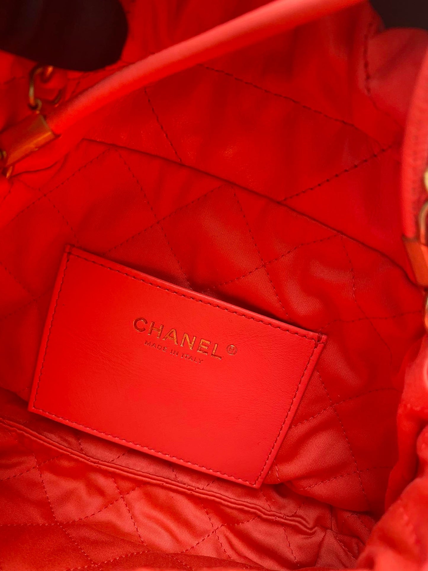 Chanel 23P hobo red calfskin sling bag