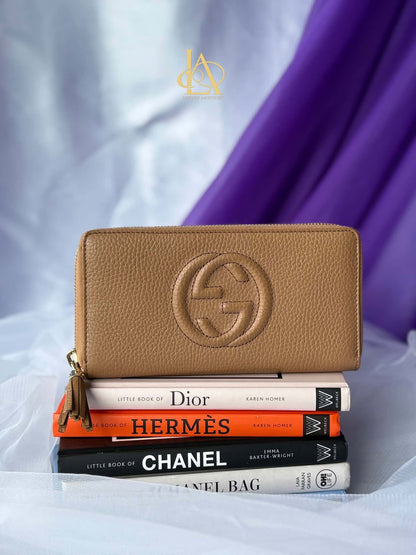 Gucci&nbsp;Soho Zippy Beige Long&nbsp;wallet Brandnew
