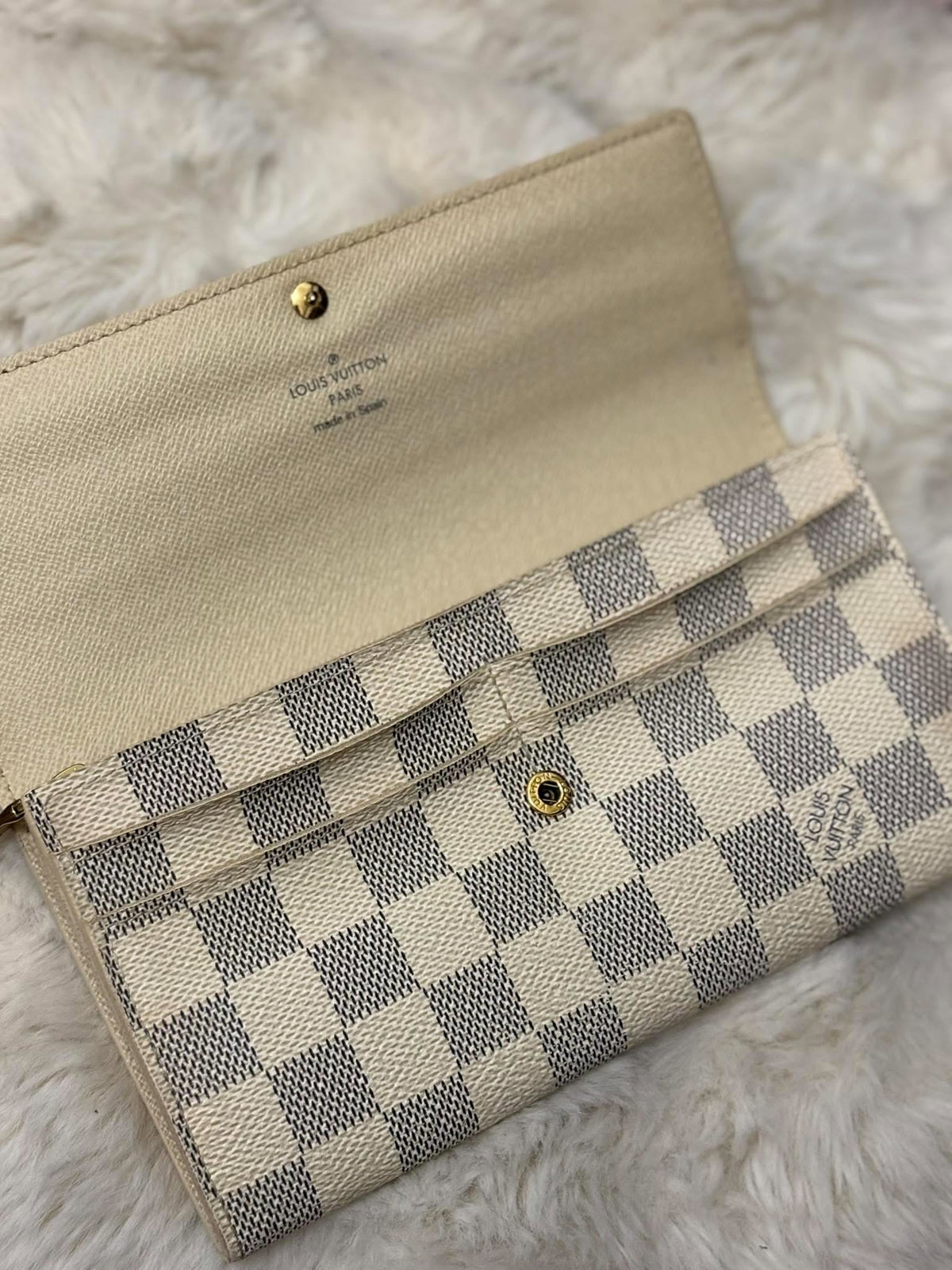 Louis Vuitton Sarah long wallet azure no inclusion TH1007