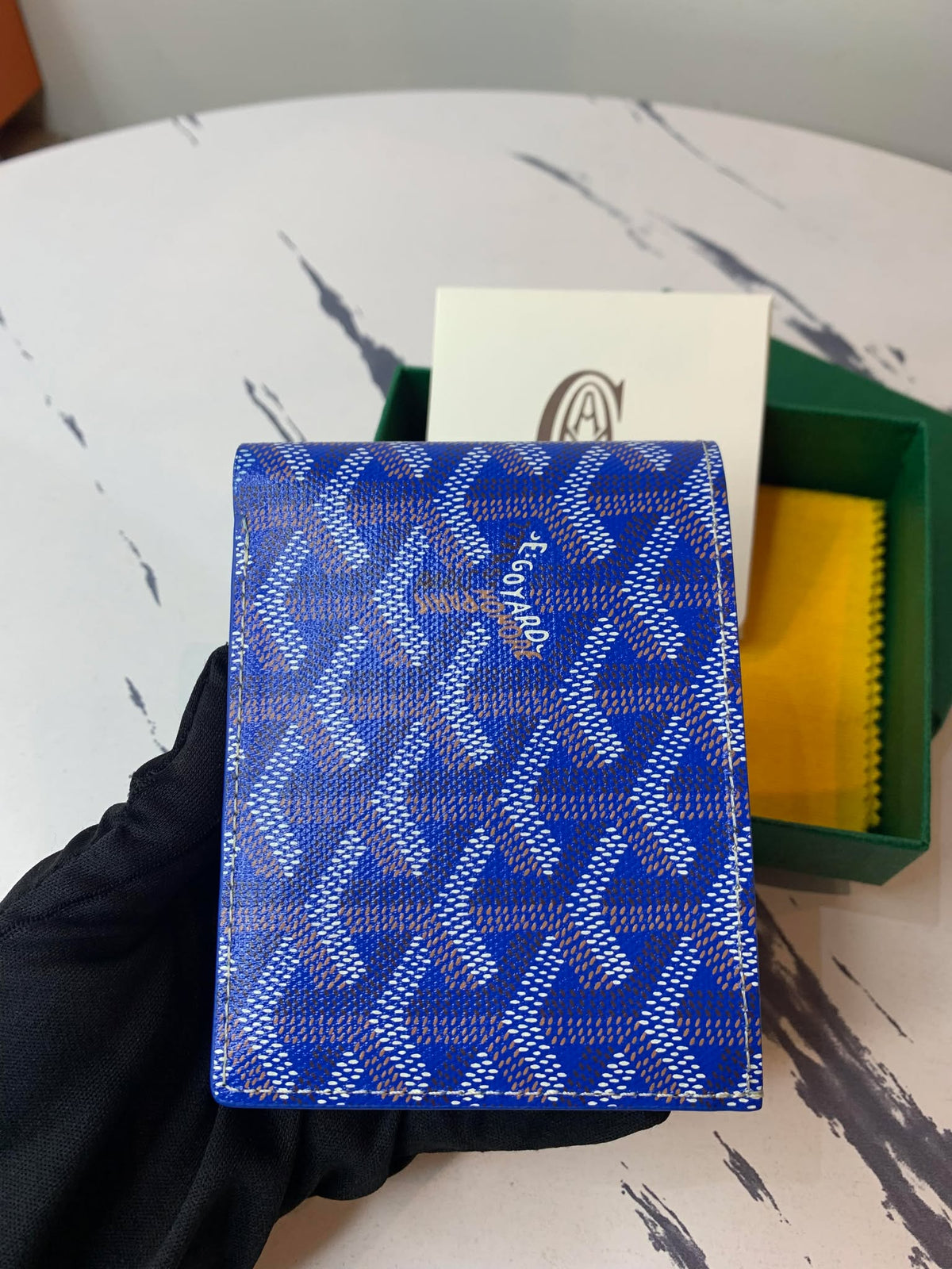 Goyard Bifold Wallet Mens Blue VAR 020236