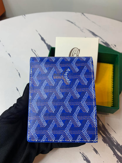 Goyard Bifold Wallet Mens Blue VAR 020236