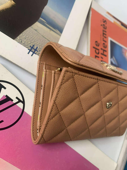 Chanel Passport holder dark beige GHW caviar GHW brand new