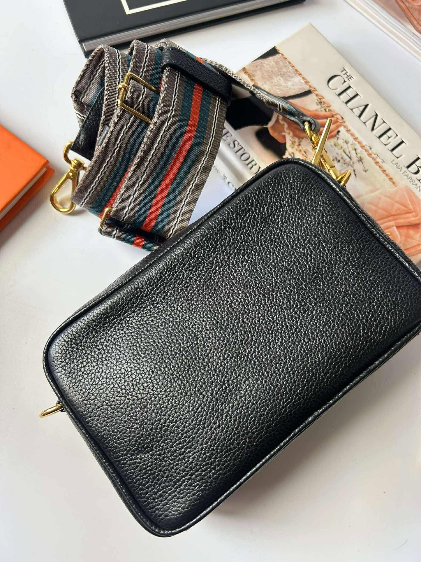 Prada camera bag mini black 158D sling bag crossbody guitar strap Brandnew