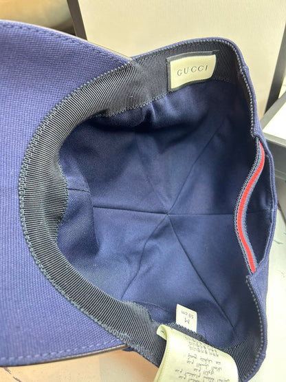 Gucci Cap Navy Blue Medium Size Brandnew