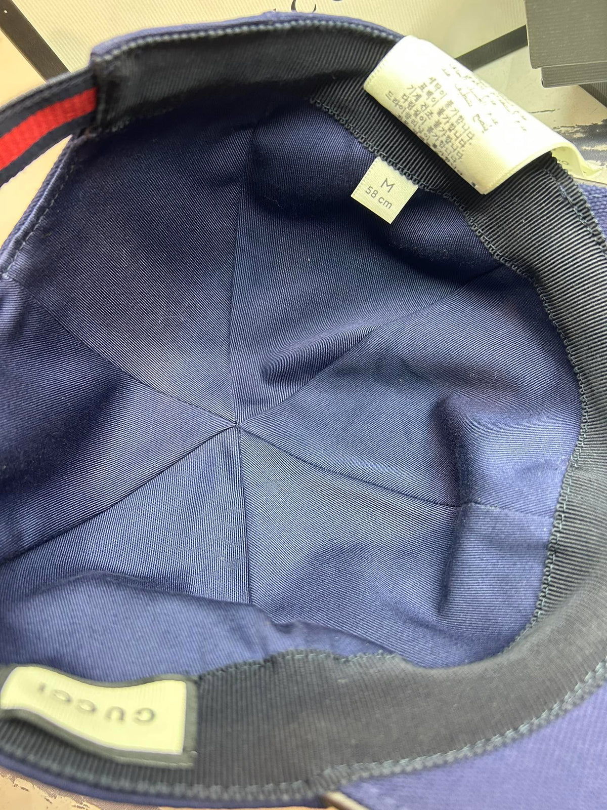 Gucci Cap Navy Blue Medium Size Brandnew