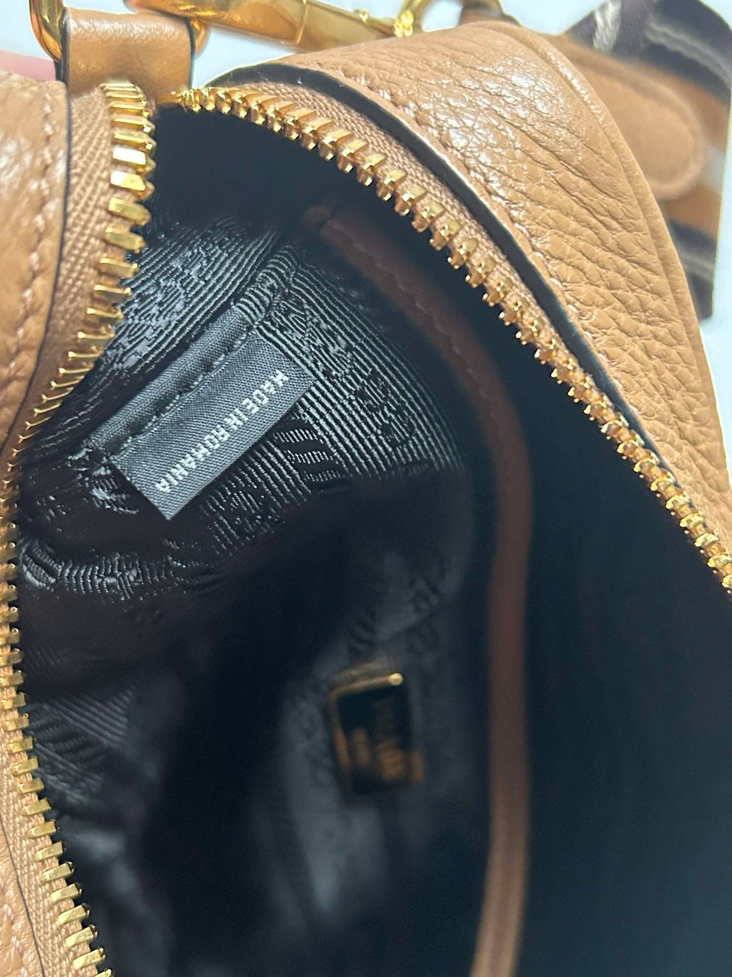 Prada camera bag mini caramel 158D crossbody guitar strap Brandnew