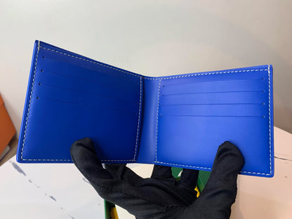 Goyard Bifold Wallet Mens Blue VAR 020236