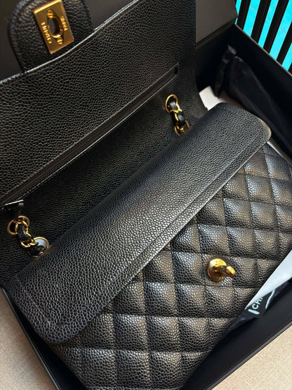 Chanel double flap black ghw micro H9PA0C2J rank A