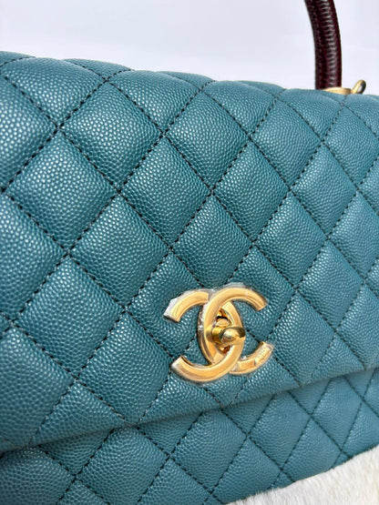 Chanel coco med lizard handle ghw series 28237389