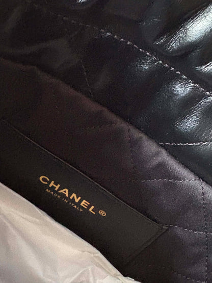 Chanel black mini hobo ghw BN