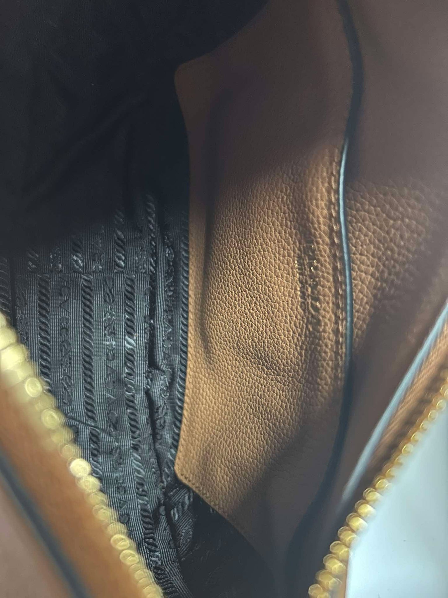 Prada Hobo mini caramel leather guitar strap Brandnew