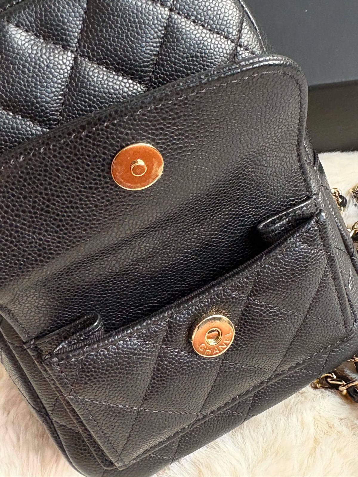 Chanel Mini Backpack Black Caviar Micro T90LAH95
