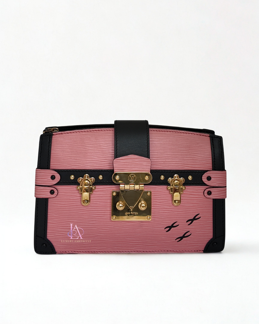 LV Trunk Clutch Micro Epi Pink