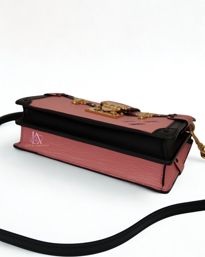 LV Trunk Clutch Micro Epi Pink