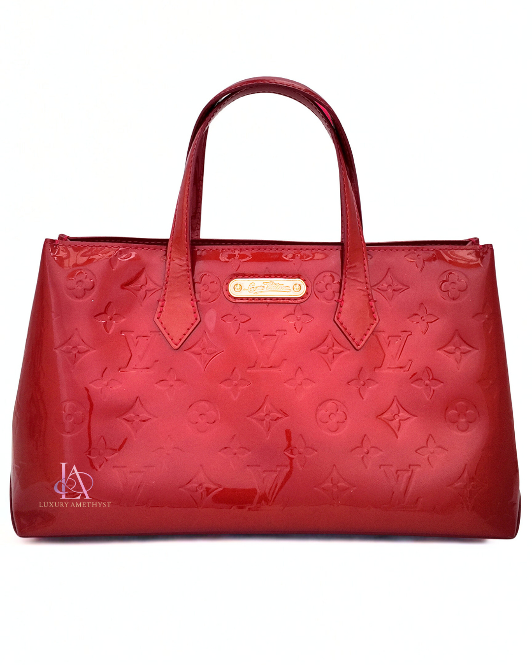 LV Vernis Handbag Red