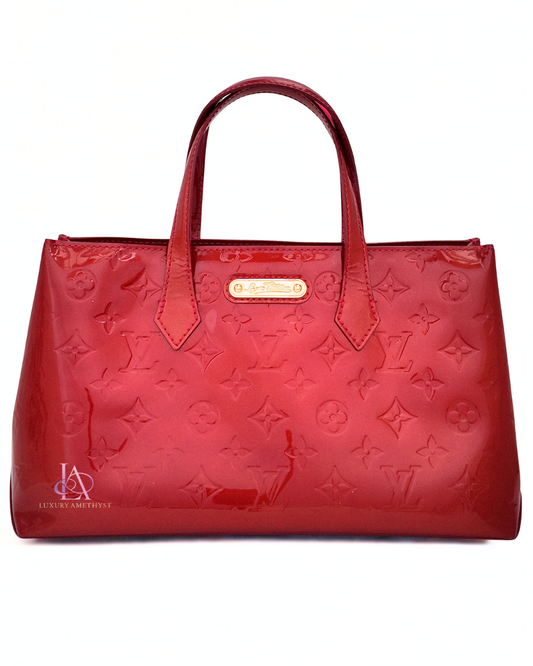 LV Vernis Handbag Red