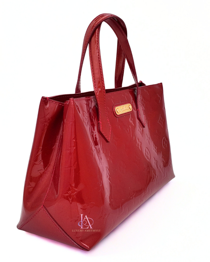 LV Vernis Handbag Red