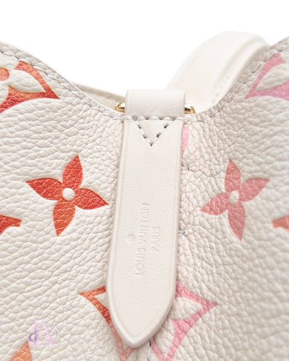 LV Néonoé Bucket Bag Monogram Empreinte White Pink